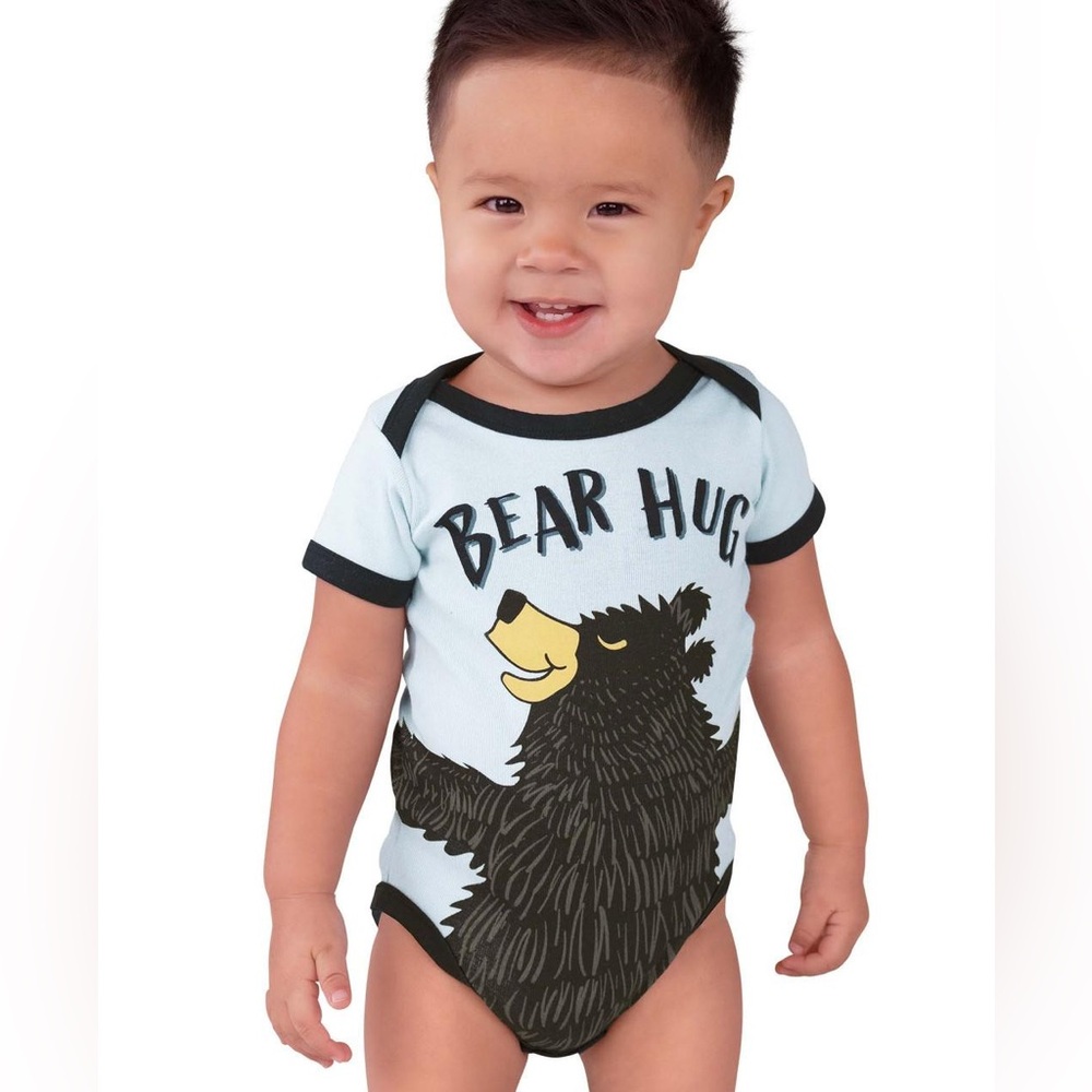 Lazy One | Bear Hug Blue Infant Onesie
